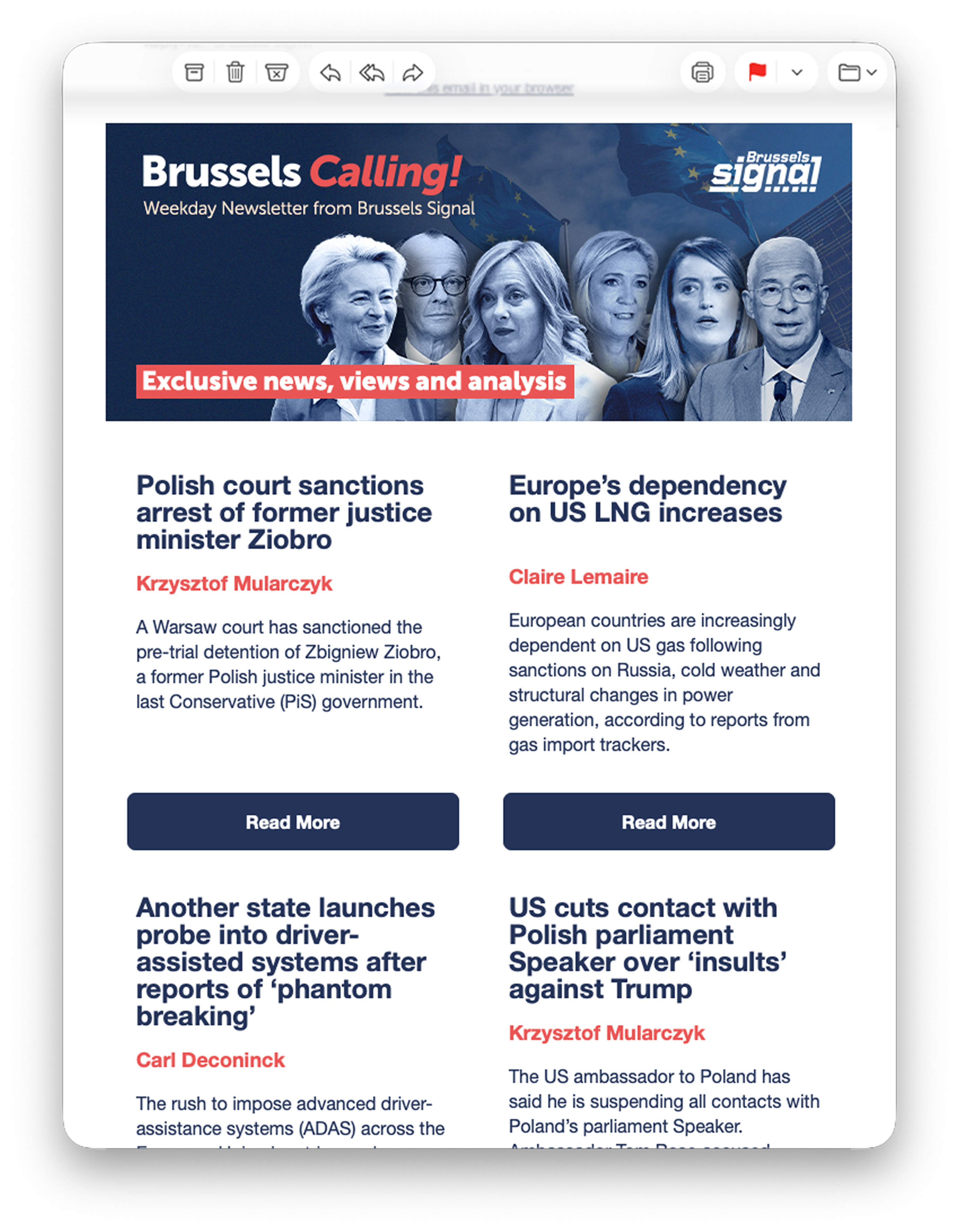 Brussels Calling Newsletter Preview
