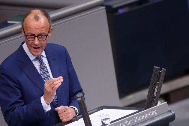 The German state is currently experiencing a "creeping process of deindustrialisation", Christian Democratic Union (CDU) leader Friedrich Merz has said. (Photo by Adam Berry/Getty Images)