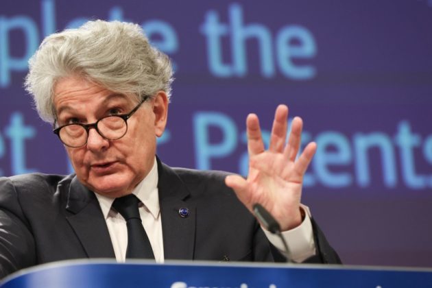 EU internal market tsar Thierry Breton has lauded the announcement of a new €15 billion microchip factory in Dresden, Germany, despite dozens of other companies leaving the bloc over high operating costs. (EPA-EFE/OLIVIER HOSLET)