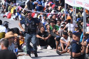 A number of EU member-states have seemingly abandoned its neighbour Italy, choosing to tighten its borders with the country after the arrival of thousands of migrants in Lampedusa. (EPA-EFE/CIRO FUSCO)