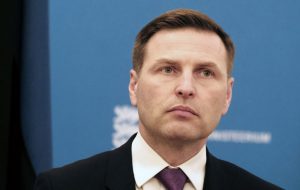 A major pipeline located in the Baltic Sea was damaged via "mechanical" means, Estonia's defence minister claims. (EPA-EFE/VALDA KALNINA)