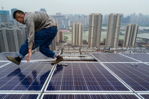 A proposed EU crackdown on goods made with the use of forced labour could reduce the number of Chinese solar panels imported into the bloc, the European Commission has suggested. (Photo by Kevin Frayer/Getty Images)