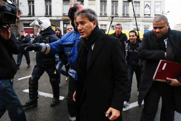 The leftist Mayor of the Saint-Josse district of central Brussels, who issued an order to ban the conference for reasons of “public safety”, has now become NatCon’s biggest benefactor. (EPA/JULIEN WARNAND)