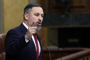 The leader of VOX Santiago Abascal said he would reverse Spain's recognition of Palestine statehood 'when prime minister'. (EPA-EFE/ZIPI)