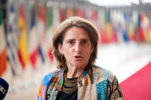 Teresa Ribera will lead the Spanish Socialists’ list for the European Parliament elections in June. (Thierry Monasse/Getty Images)