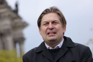 The Identity and Democracy group in the European Parliament has expelled the Alternative for Germany party after a controversy involving its EU election list leader, Maximilian Krah. (Photo by Sean Gallup/Getty Images)