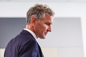 Björn Höcke, the leader of the hard-right German party Alternative for Germany (AfD), has been fined on May 14th for using a "Nazi" slogan(Photo by Filip Singer - Pool/Getty Images)