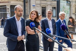 In the wake of President Emmanuel Macron's late-night announcement of a snap election, leaders and key figures from France's left-wing parties have rallied for a "Front populaire," EPA-EFE/CHRISTOPHE PETIT TESSON