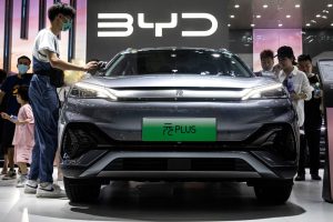 The European Union will impose tariffs of up to 37.6 per cent from Friday on imports of electric vehicles made in China, EU officials said, ratcheting up tensions with Beijing in Brussels' largest trade case yet. (Photo by Getty Images)
