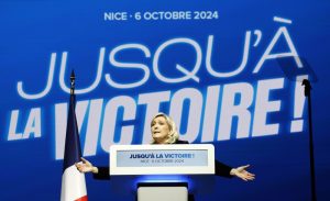 The latest poll in France shows that hard-right leader Marine Le Pen is leading the race for the next French presidential election. EPA-EFE/SEBASTIEN NOGIER