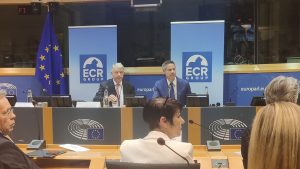 Michael Shellenberger at an ECR group event organised by Fernand Kartheiser MEP (Peter Caddle/Brussels Signal)
