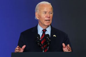 Outgoing US President Joe Biden. (Michael M. Santiago/Getty Images)