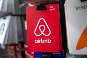 Spain's leftist government said Monday it had fined Airbnb more than 64 million euros, notably for posting listings for banned rental properties, at a time the country faces a housing crisis. (Photo by Scott Olson/Getty Images)