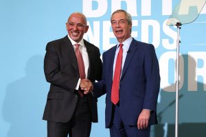 Former UK Conservative minister Nadhim Zahawi announced today he had defected to Nigel Farage's hard-right Reform UK, the latest and highest profile switch by an ex-Tory MP to the anti-immigration party. (Photo by Dan Kitwood/Getty Images)
