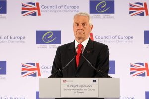 The Council of Europe today lifted diplomatic immunity for its former secretary general Thorbjorn Jagland, who is being investigated for his ties to US sex offender Jeffrey Epstein. (Photo by Dan Kitwood/Getty Images)