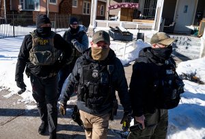 Agents from the US immigration enforcement agency ICE will have no operational role in the Winter Olympics, Italy's interior minister said Wednesday, two days before the Milan-Cortina Games open. (Photo by Stephen Maturen/Getty Images)