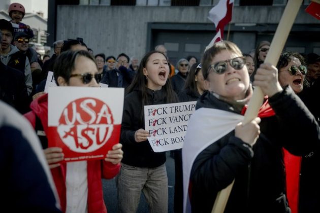 Greenlanders rally against Trump
