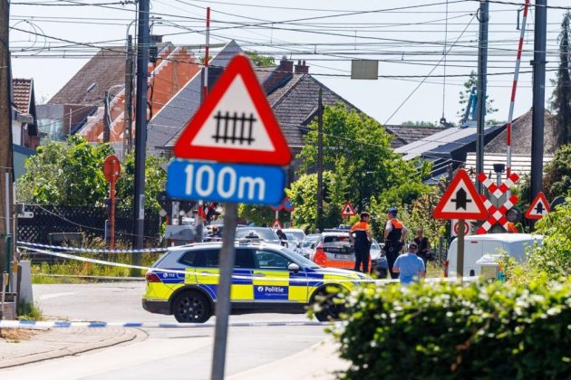 Two children and two supervisors die after minibus hits train in Belgium
