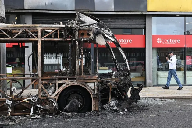 Belfast protests flare for a second night